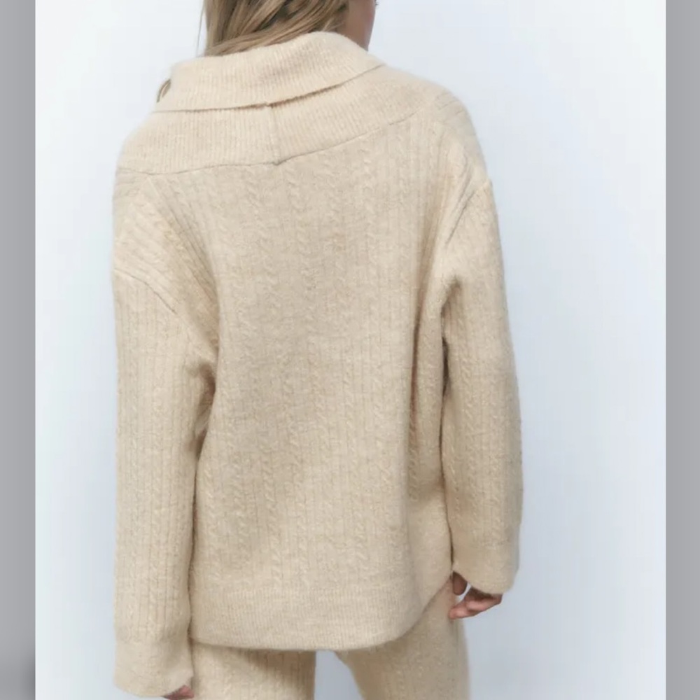 Zara Ribbed Cable Knit Sweater - Picture 2 of 3